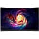 LG 77EC980V Ultra HD 4K OLED televizyon ekranında renkli galaksi teması, genel siyah tasarım
