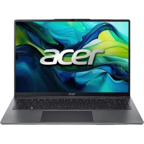 Acer Aspire Lite AL16-51P-580H koyu gri iş ve ofis laptopu, açık ekranlı önden görünüm