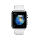 Apple Watch Series 2 38 mm gümüş paslanmaz çelik kasa ve beyaz spor kordon, Dünya ekranıyla