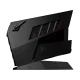 MSI Aegis 3 8RC-029XTR siyah masaüstü bilgisayar kasası, açılı tasarım ve kırmızı detaylarla apl.
