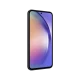 Siyah Samsung Galaxy A54 akıllı telefon, önden görünüm, tam ekran tasarım ve ön kamera deliğiyle