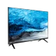TCL 43S65A Full HD FHD LED televizyon, genel renk, buzlu manzara ekranıyla önden görünüm