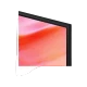 Samsung 98U9000H Ultra HD 4K TV, siyah çerçeveli televizyon ve pembe turuncu ekran görüntüsüyle açıdan görünüm