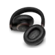 Siyah JBL Live 650BTNC kablosuz kulaklık, yumuşak kulak yastıkları ve ayarlanabilir kafa bandıyla önden görünüm