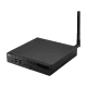 Asus PB60-B3430MV siyah masaüstü bilgisayar, önden ve üstten görünümüyle kompakt kasa tasarımı