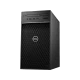 Dell Precision T3630 E-2146G masaüstü bilgisayarın siyah kasa ve ızgaralı ön panel görünümü