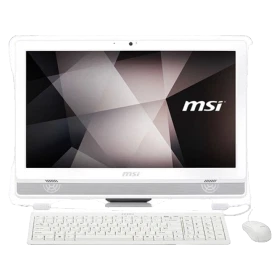 MSI PRO AC17-102TR-X beyaz masaüstü bilgisayar, geniş ekranı, klavyesi ve faresiyle set halinde
