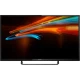 Sunny siyah 55 inç LED Full HD televizyon, renkli ışık çizgileri gösteren ekranı ve ayaklığıyla