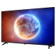Sunny SN32DAL04 HD Ready HD TV, siyah çerçevesi ve ayaklarıyla uzay temalı ekran sunuyor