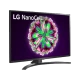 LG 55NANO796NE Ultra HD 4K LED TV ekranında renkli NanoCell çiçek efekti, genel siyah tasarım