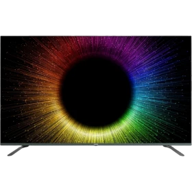 Vestel 65UM9900 Ultra HD 4K LED televizyon, ince siyah çerçevesi ve renkli ekranıyla önden görünüm