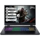 Acer Nitro 5 AN517-55 siyah oyuncu laptop, 17 inç ekran ve RGB aydınlatmalı klavye ile önden görünüm
