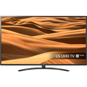 LG 70UM7450PLA Ultra HD 4K LED televizyon, ince çerçeveli ekranında sıcak renkli arka plan görüntüsü