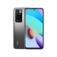 Xiaomi Redmi 10 2022 siyah akıllı telefon, ön ekran ve arka çoklu kamera tasarımıyla birlikte görünüm