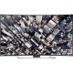 Samsung 55HU8590 Ultra HD 4K TV siyah ekranda şehir manzarası görünümlü akıllı televizyon