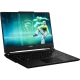 MSI Cyborg 15 Max C13WG-070XTR oyuncu laptop; Platinum renk, açık ekran ve RGB oyun temalı arayüz.