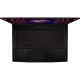 MSI Thin GF63 12VE-066US siyah oyuncu laptop; RGB arka aydınlatmalı klavye ve üst panel detayları.