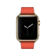 Apple Watch Edition 38 mm, 18 ayar sarı altın kasalı, modern tokalı parlak kırmızı kayışlı akıllı saat