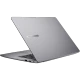 Asus ExpertBook P3 PM3406CKA-R516512G0D gri ultrabook laptop, kapalı ekran ve yan bağlantı portları görünüyor.