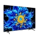 TCL 75P8L Ultra HD 4K LED Televizyon ekranında mavi ve sarı çiçek deseni, genel renkli kullanım.