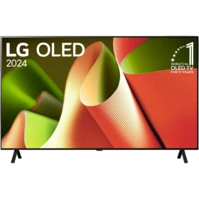 LG OLED55B46LA Ultra HD 4K OLED televizyon ekranında LG OLED 2024 mesajı ve canlı renkler görünüyor