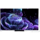 TCL 55C835 Ultra HD 4K LED televizyon, ince çerçeveli ekranda mor-mavi dijital çiçek teması