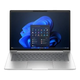 HP EliteBook 640 G11 D30T1ET gümüş renkli ultrabook laptop; açık ekran ve klavye görünümlü vitrin modeli