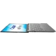 Casper X600 1215-8P00T-G-F gri iş ofis laptopu, ekran açık klavye görünümlü yan açı.