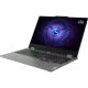 Gri Lenovo LOQ 15IAX9 83GS007VTR18 oyuncu laptop, açık ekran ve arkadan aydınlatmalı klavye detaylı