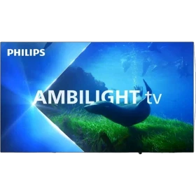 Philips 77OLED808 Ultra HD 4K OLED televizyon, Amabilight TV ekranında mavi deniz manzaralı görüntü