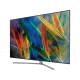 Samsung 49Q7F Ultra HD 4K QLED TV siyah ekranda renkli soyut görüntüyle görünüyor