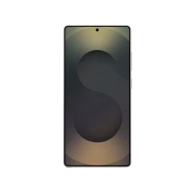 Samsung Galaxy S25 Ultra akıllı telefon, Titanyum Siyah renk, önden ekran görünümü ve ince çerçeve tasarımı