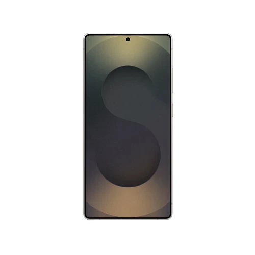 Samsung Galaxy S25 Ultra akıllı telefon, Titanyum Siyah renk, önden ekran görünümü ve ince çerçeve tasarımı