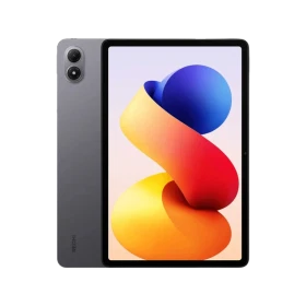 Redmi Pad 2 Pro 8 GB 256 GB gri tablet, arka ve önden görünüm, renkli ekran tasarımıyla birlikte