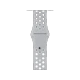 Apple Watch Nike+ Series 2 38 mm için mat gümüş beyaz Nike spor kordon ve gümüş kasa