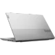 Lenovo ThinkBook 14 G6 IRL 21KG00Y5TR gri ultrabook laptop, yarı açık kapaklı arka sol açıdan görünüm