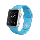 Apple Watch Sport 38 mm gümüş alüminyum kasalı, mavi spor kordonlu akıllı saat