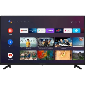 Grundig 43 GFF 6930 A Full HD FHD LED televizyon, siyah çerçeveli ekranda akıllı TV menüsü gösteriyor