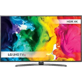 LG 65UH661V Ultra HD 4K LED televizyon ekranında HDR 4K canlı renkler, siyah çerçeve tasarım