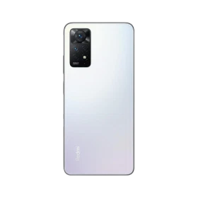 Beyaz Xiaomi Redmi Note 11 Pro 5G akıllı telefonun arka yüzü, büyük kamera modülüyle görünüm
