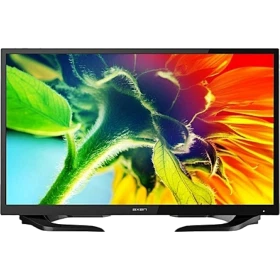 Sunny Axen Kapadokya 32 inç siyah LED televizyon, HD Ready ekranında renkli çiçek görüntüsüyle