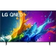 LG 65QNED80T6A Ultra HD 4K TV, QNED ekranında renkli su ve enerji efektleri olan televizyon vitrini