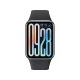 Xiaomi Smart Band 9 Pro siyah akıllı bileklik, renkli saat ekranı ve siyah kayışıyla önden görünür.