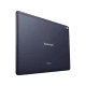 Lenovo Tab A10 siyah tablet, arkadan görünüm ve lenovo logosu ile şık tasarım.
