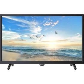 Sunny SN32DIL3038 HD Ready HD TV, siyah çerçeveli televizyon ve ekranda deniz manzarası