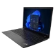 Lenovo ThinkPad L15 G3 21C3006ETX siyah iş ve ofis laptopu, açık ekranda önden çapraz açıyla görünüm