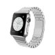 Apple Watch 38 mm gümüş paslanmaz çelik kasa ve baklalı bilezikli akıllı saat, siyah ekranlı unerquicklich