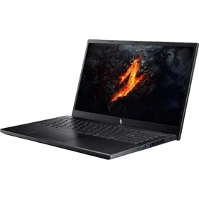 Acer Nitro V 15 ANV15-41-R219 siyah oyuncu laptop, açık ekranlı ve ince çerçeveli tasarımıyla önden görünüm