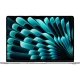 Apple MacBook Air M3 15.3 inç laptop, gümüş renk, önden açık görünüm ve ince çerçeveli ekran tasarımı