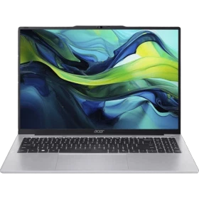 Acer Aspire Lite AL16-52P-365U gümüş iş ve ofis laptopu, önden açık açıyla ana ürün görünümü
